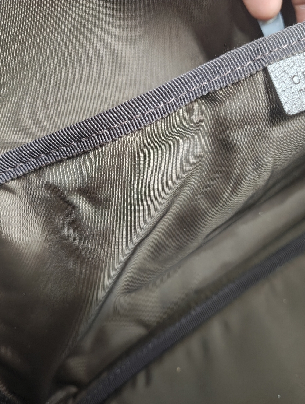 Gucci Beige Monogram Canvas Shoulder Bag with Brown Trim - Picture 6 of 16